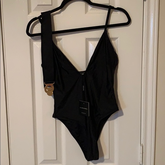 NWT JLUXLABEL Black Aquarius Gold Belted Swimsuit - Picture 4 of 9